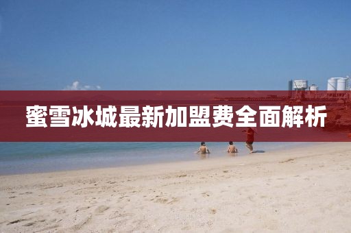 蜜雪冰城最新加盟费全面解析