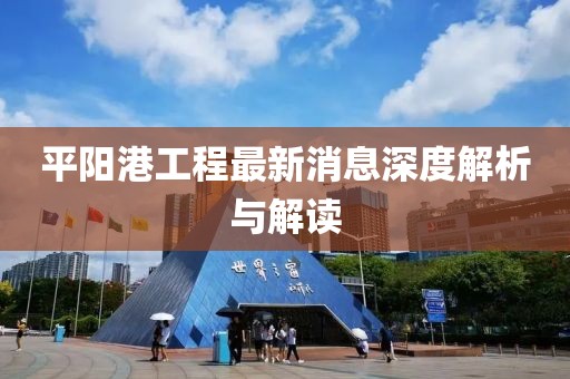 平阳港工程最新消息深度解析与解读