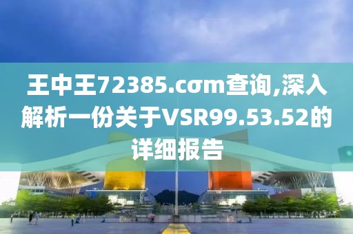 王中王72385.cσm查询,深入解析一份关于VSR99.53.52的详细报告