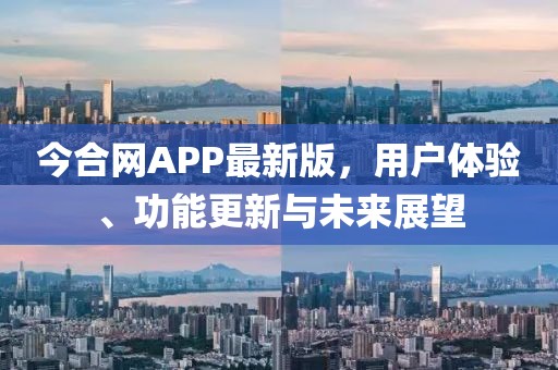 今合网APP最新版，用户体验、功能更新与未来展望