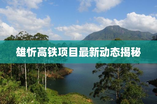 雄忻高铁项目最新动态揭秘