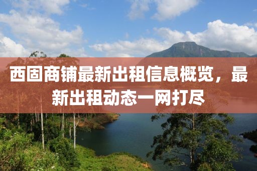 西固商铺最新出租信息概览，最新出租动态一网打尽
