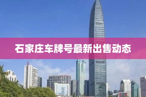 石家庄车牌号最新出售动态
