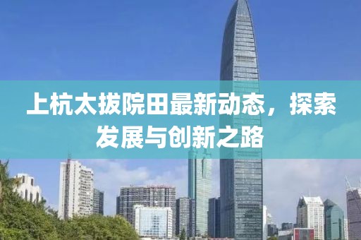 上杭太拔院田最新动态，探索发展与创新之路