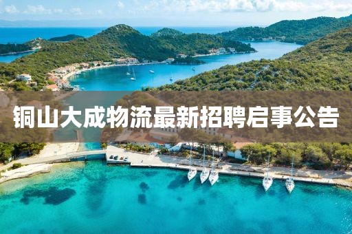 铜山大成物流最新招聘启事公告