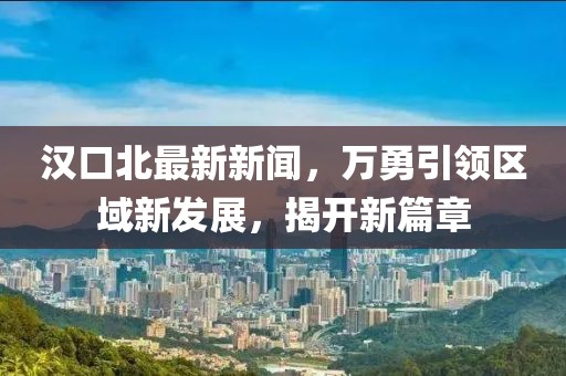 汉口北最新新闻，万勇引领区域新发展，揭开新篇章
