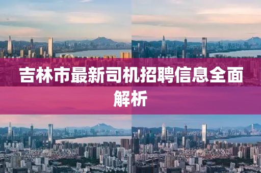 吉林市最新司机招聘信息全面解析