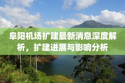 阜阳机场扩建最新消息深度解析，扩建进展与影响分析