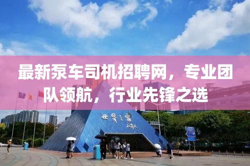 最新泵车司机招聘网，专业团队领航，行业先锋之选