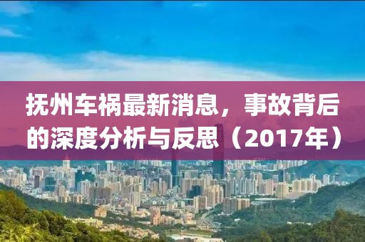 抚州车祸最新消息，事故背后的深度分析与反思（2017年）