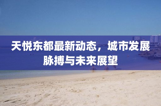 天悦东都最新动态，城市发展脉搏与未来展望