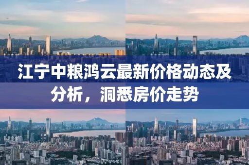 江宁中粮鸿云最新价格动态及分析，洞悉房价走势