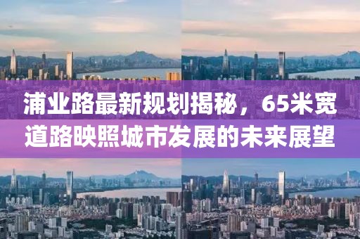 浦业路最新规划揭秘，65米宽道路映照城市发展的未来展望