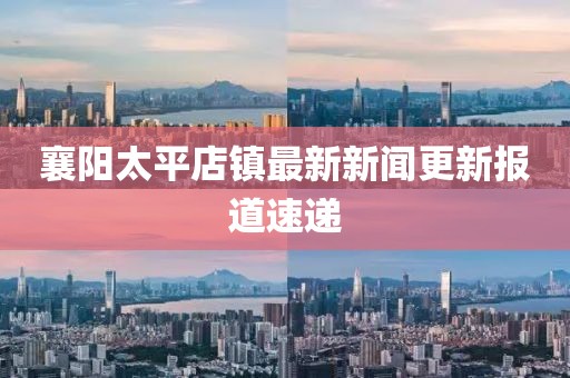 襄阳太平店镇最新新闻更新报道速递