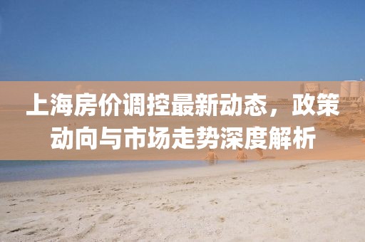 上海房价调控最新动态，政策动向与市场走势深度解析