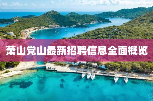 萧山党山最新招聘信息全面概览
