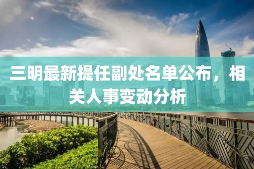 三明最新提任副处名单公布，相关人事变动分析
