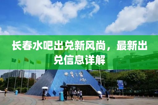 长春水吧出兑新风尚，最新出兑信息详解