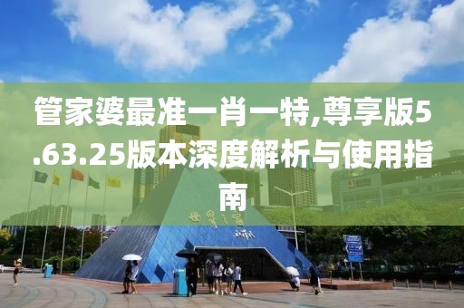 管家婆最准一肖一特,尊享版5.63.25版本深度解析与使用指南