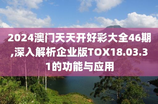 2024澳门天天开好彩大全46期,深入解析企业版TOX18.03.31的功能与应用