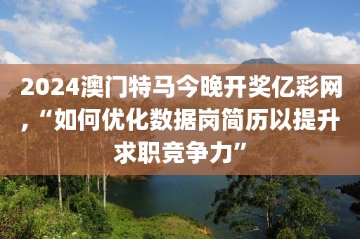 2024澳门特马今晚开奖亿彩网,“如何优化数据岗简历以提升求职竞争力”
