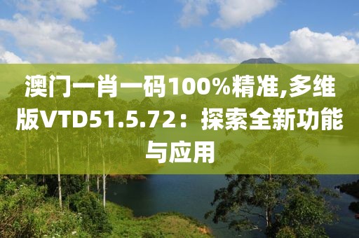 澳门一肖一码100%精准,多维版VTD51.5.72：探索全新功能与应用