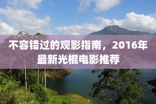 不容错过的观影指南，2016年最新光棍电影推荐