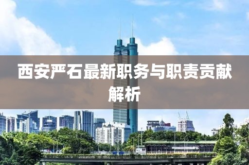西安严石最新职务与职责贡献解析