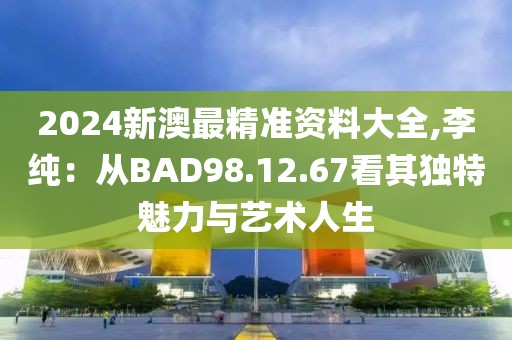 2024新澳最精准资料大全,李纯：从BAD98.12.67看其独特魅力与艺术人生