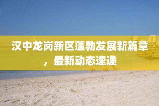 汉中龙岗新区蓬勃发展新篇章，最新动态速递