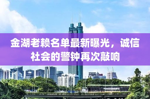 金湖老赖名单最新曝光，诚信社会的警钟再次敲响