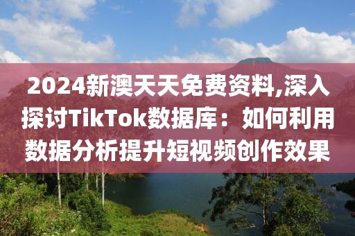 2024新澳天天免费资料,深入探讨TikTok数据库：如何利用数据分析提升短视频创作效果