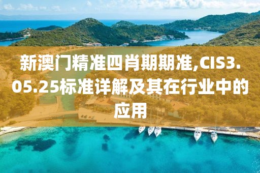 新澳门精准四肖期期准,CIS3.05.25标准详解及其在行业中的应用