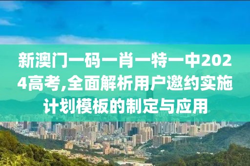 新澳门一码一肖一特一中2024高考,全面解析用户邀约实施计划模板的制定与应用