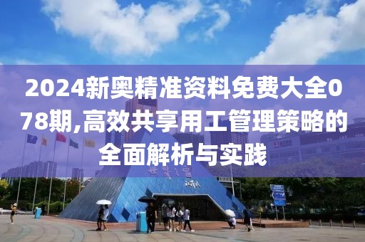 2024新奥精准资料免费大全078期,高效共享用工管理策略的全面解析与实践