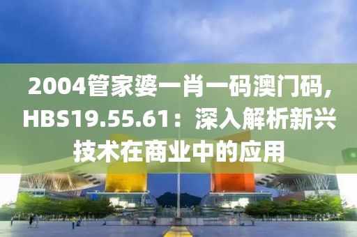 2004管家婆一肖一码澳门码,HBS19.55.61：深入解析新兴技术在商业中的应用