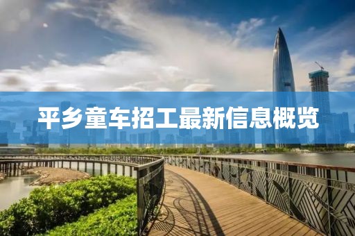 平乡童车招工最新信息概览