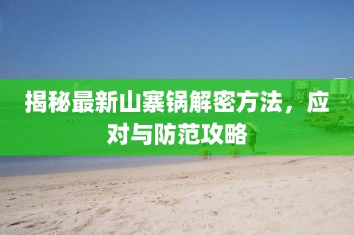 揭秘最新山寨锅解密方法，应对与防范攻略