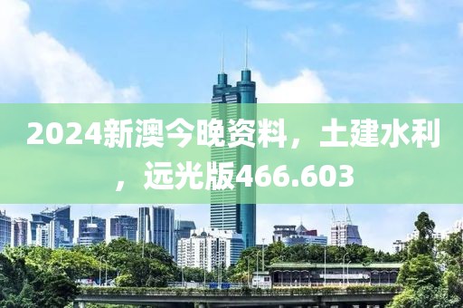 2024新澳今晚资料，土建水利，远光版466.603