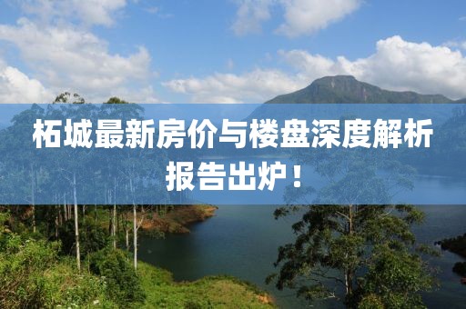 柘城最新房价与楼盘深度解析报告出炉！