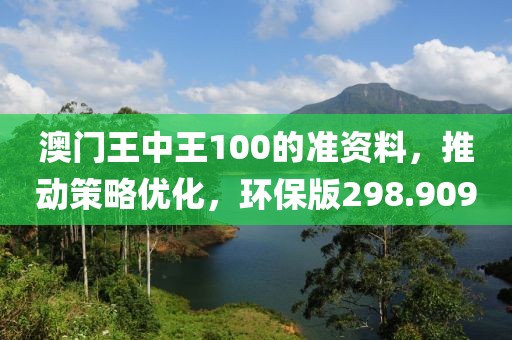 澳门王中王100的准资料，推动策略优化，环保版298.909
