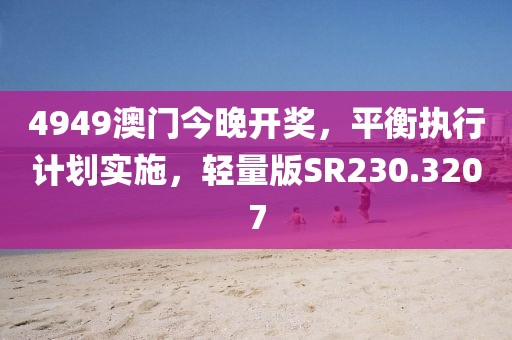 4949澳门今晚开奖，平衡执行计划实施，轻量版SR230.3207