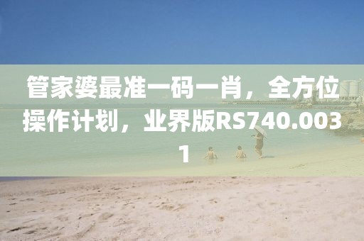 管家婆最准一码一肖，全方位操作计划，业界版RS740.0031