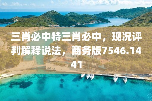 三肖必中特三肖必中，现况评判解释说法，商务版7546.1441
