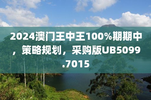 2024澳门王中王100%期期中，策略规划，采购版UB5099.7015