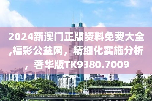 2024新澳门正版资料免费大全,福彩公益网，精细化实施分析，奢华版TK9380.7009