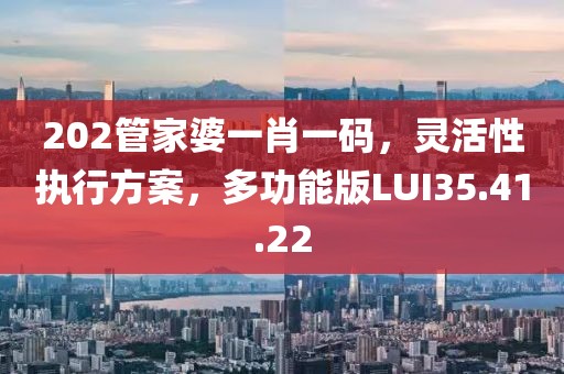 202管家婆一肖一码，灵活性执行方案，多功能版LUI35.41.22