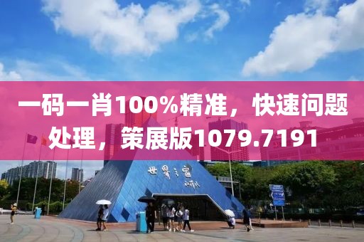 一码一肖100%精准，快速问题处理，策展版1079.7191