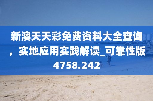新澳天天彩免费资料大全查询，实地应用实践解读_可靠性版4758.242