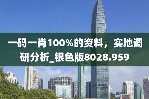 一码一肖100%的资料，实地调研分析_银色版8028.959